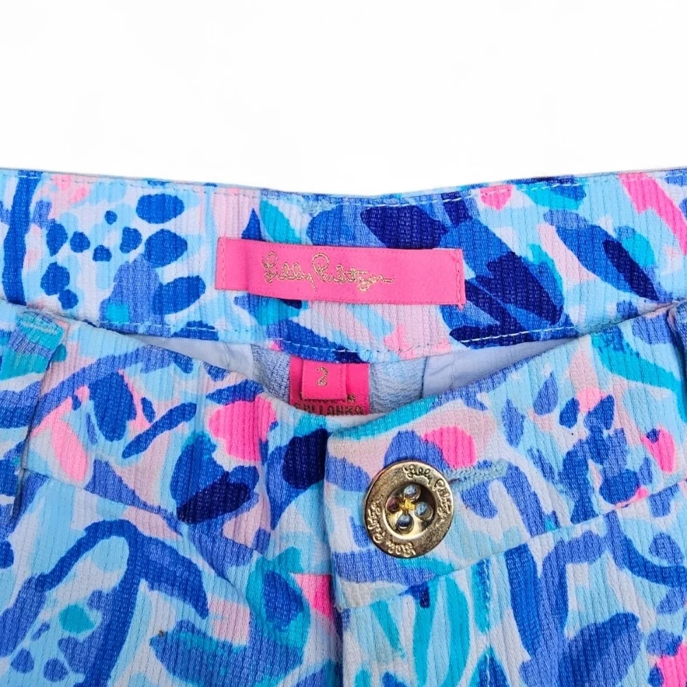 Lilly Pulitzer Summer Resort Wear Tropical Print Shorts, Size 2